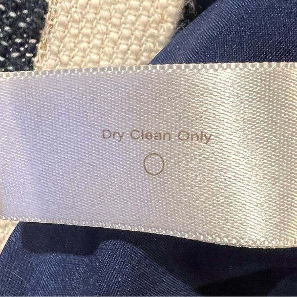 Boston Proper Preppy Shift Dress in Blue Tweed and Stripes Size 8 - Picture 8 of 8